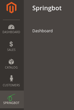 Magento2 Springbot Menu